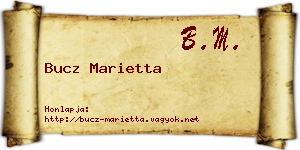 Bucz Marietta névjegykártya